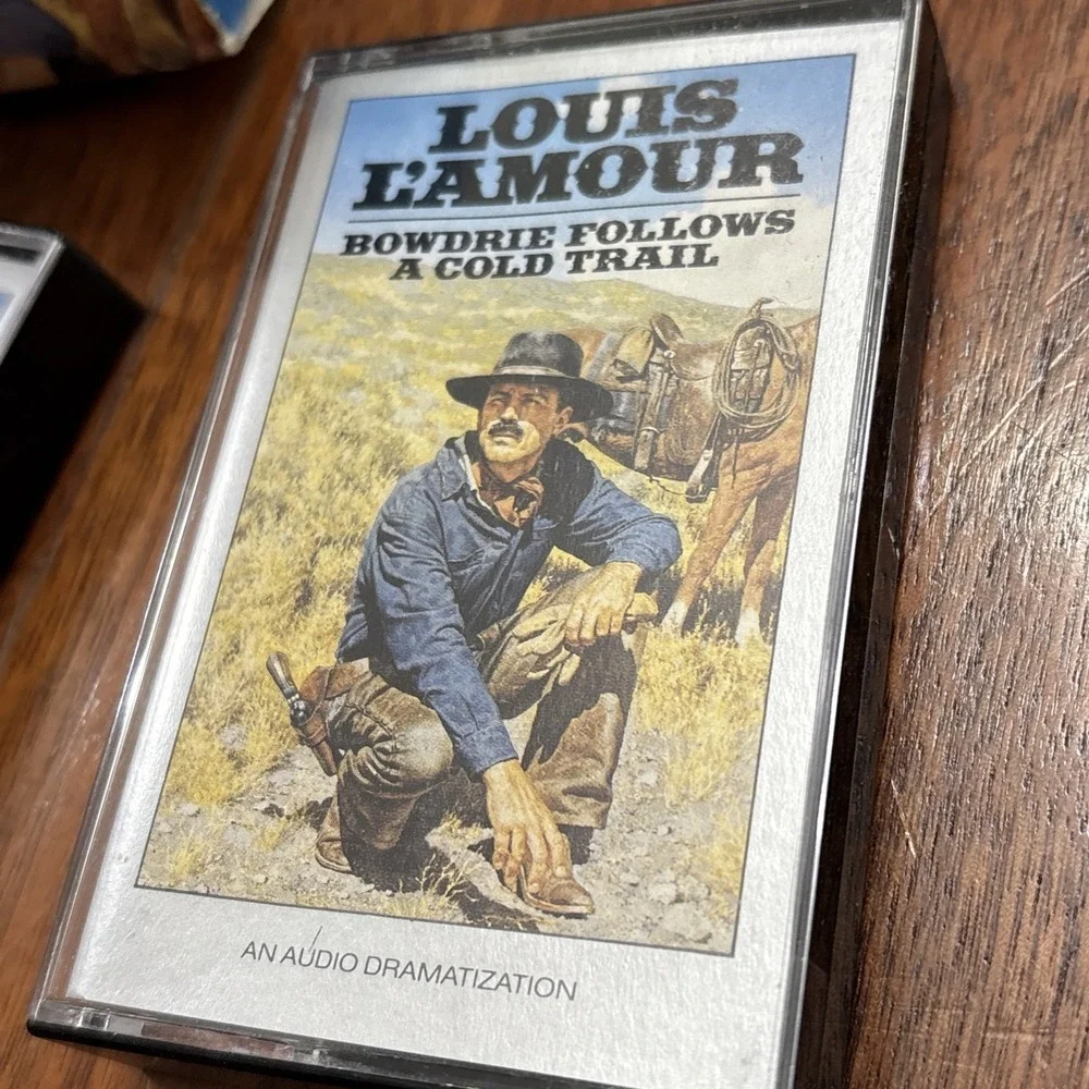 LOUIS L'AMOUR Chick Bowdrie Box Set 3 Cassette Audiobook Ranger Rides 4 Justice